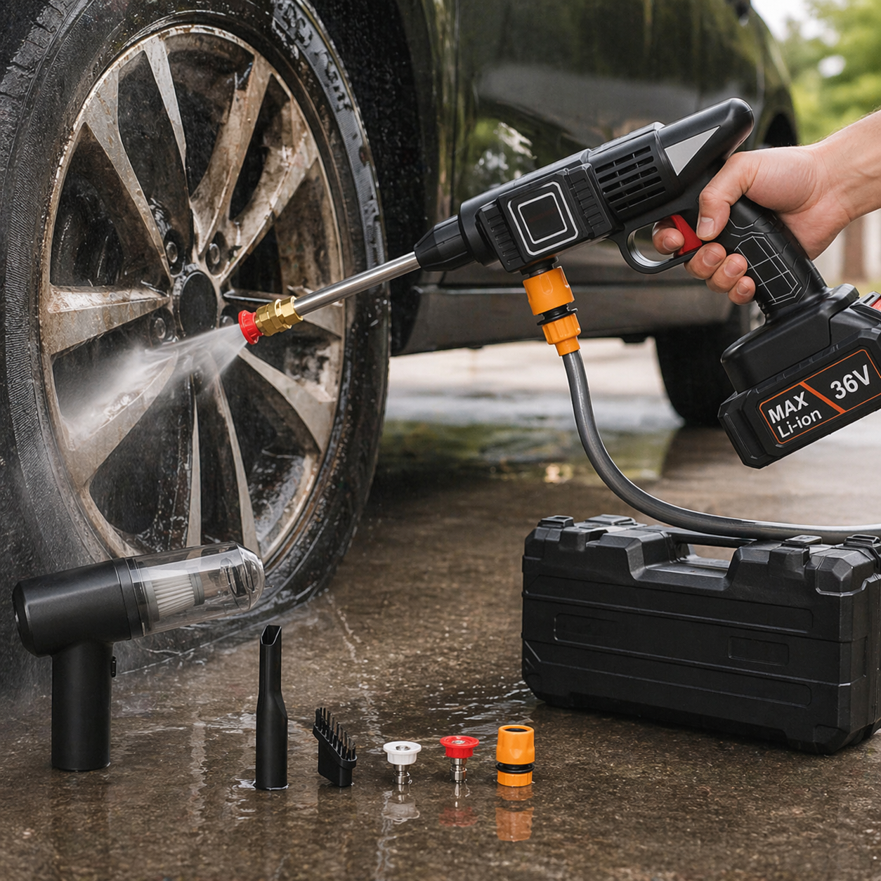 Kit Pro Clean 2 en 1: Hidrolavadora + MiniAspirador
