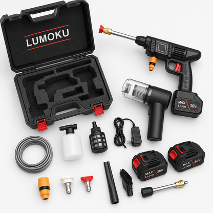 Kit Pro Clean 2 en 1: Hidrolavadora + MiniAspirador