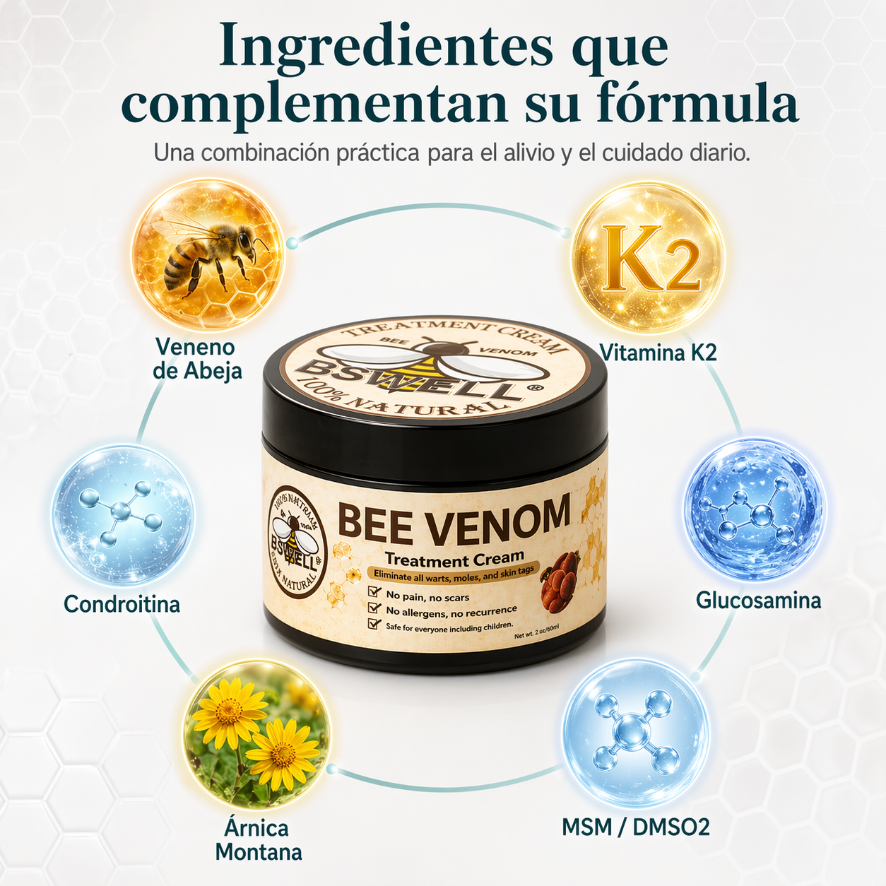 Crema de Veneno de Abeja Original: Alivio Articular (Lleva 2x1)