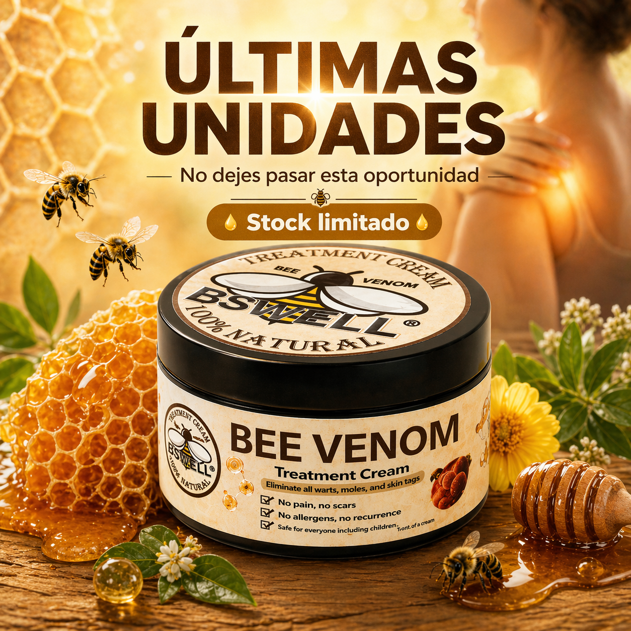 Crema de Veneno de Abeja Original: Alivio Articular (Lleva 2x1)
